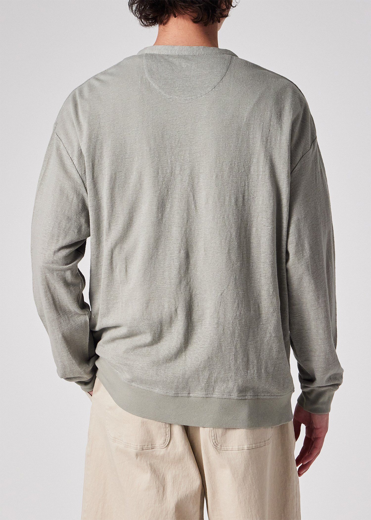 カラーリネン 鹿の子 カーディガン