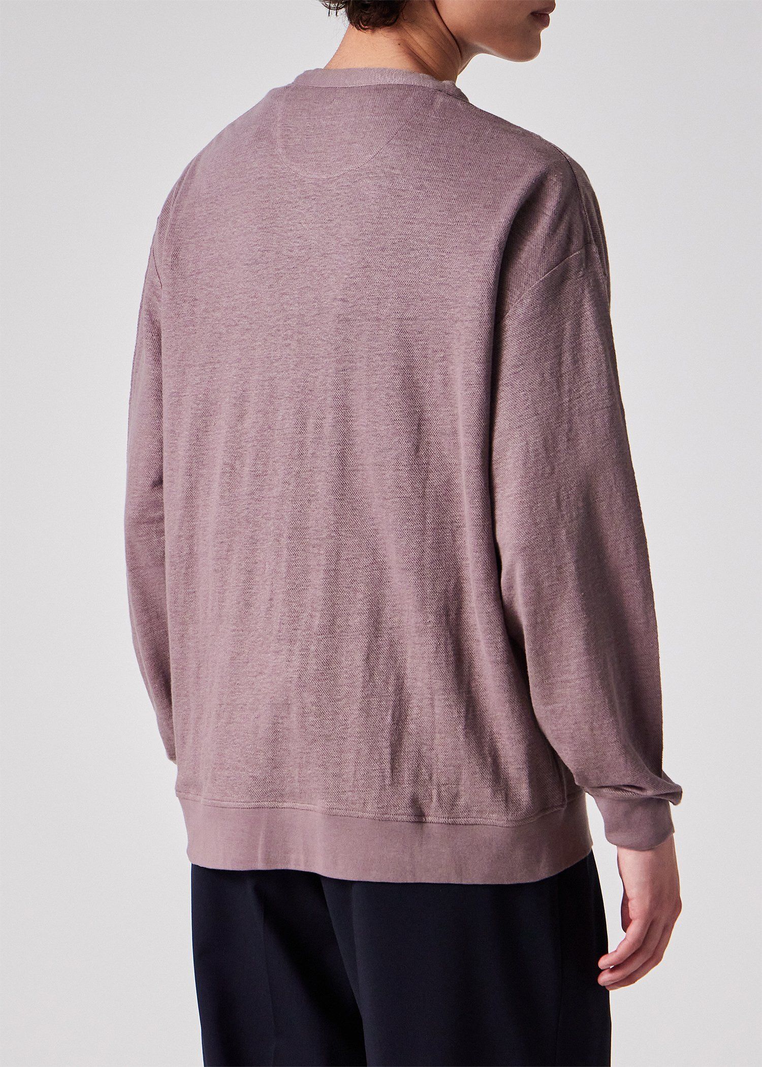 カラーリネン 鹿の子 カーディガン