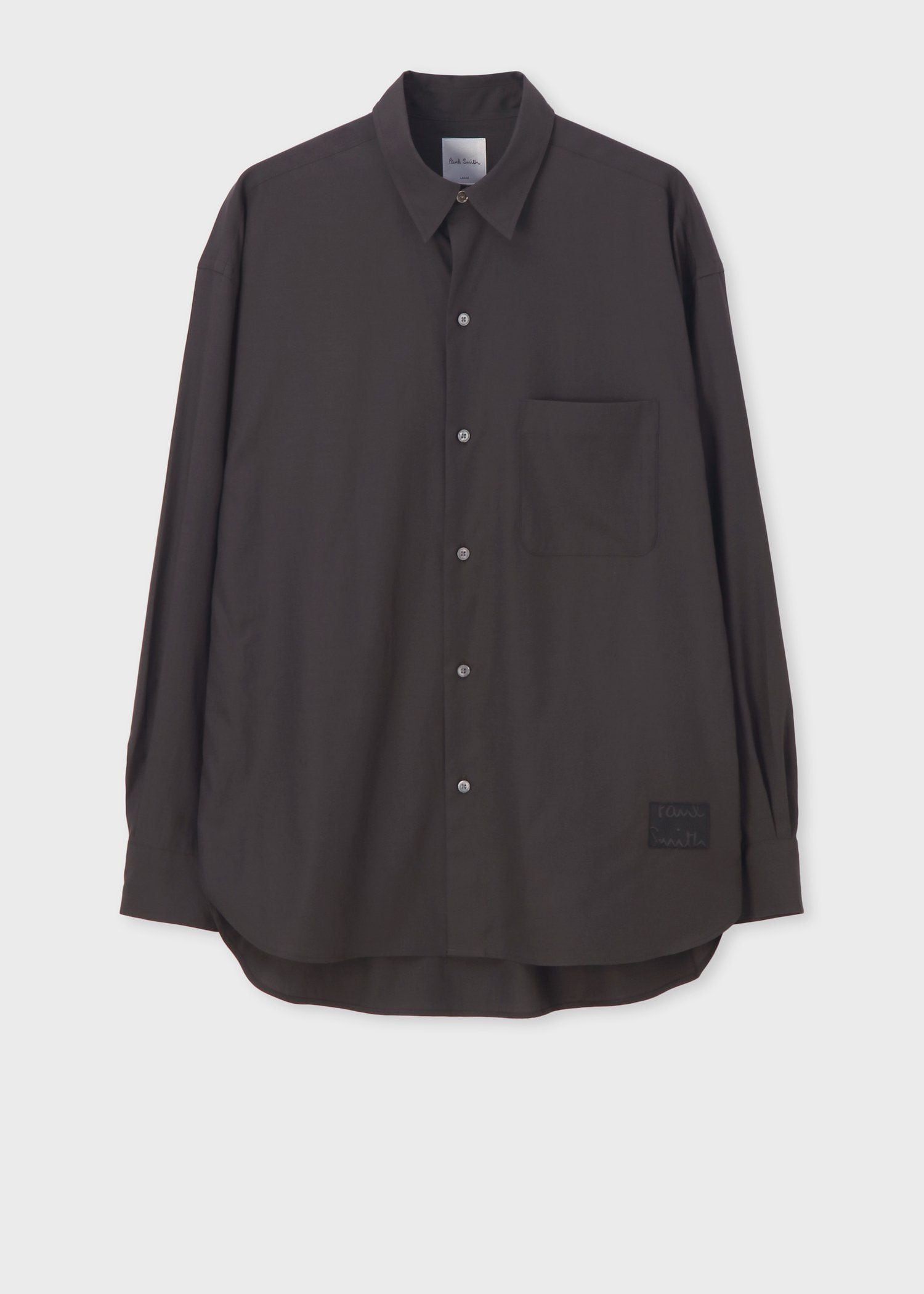 "Cropped Logo" オーバーシルエット シャツ