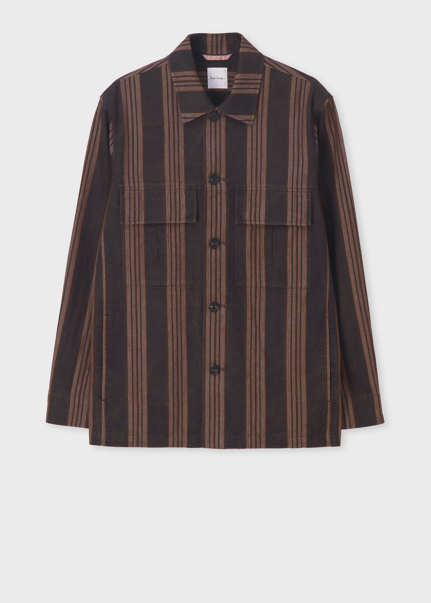 ボールドミックスストライプ シャツブルゾン