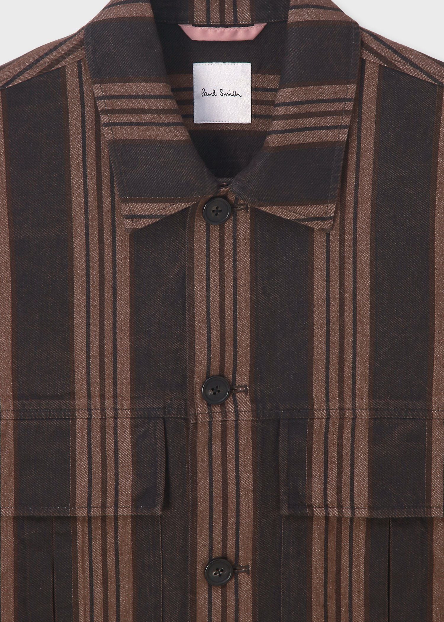 ボールドミックスストライプ シャツブルゾン