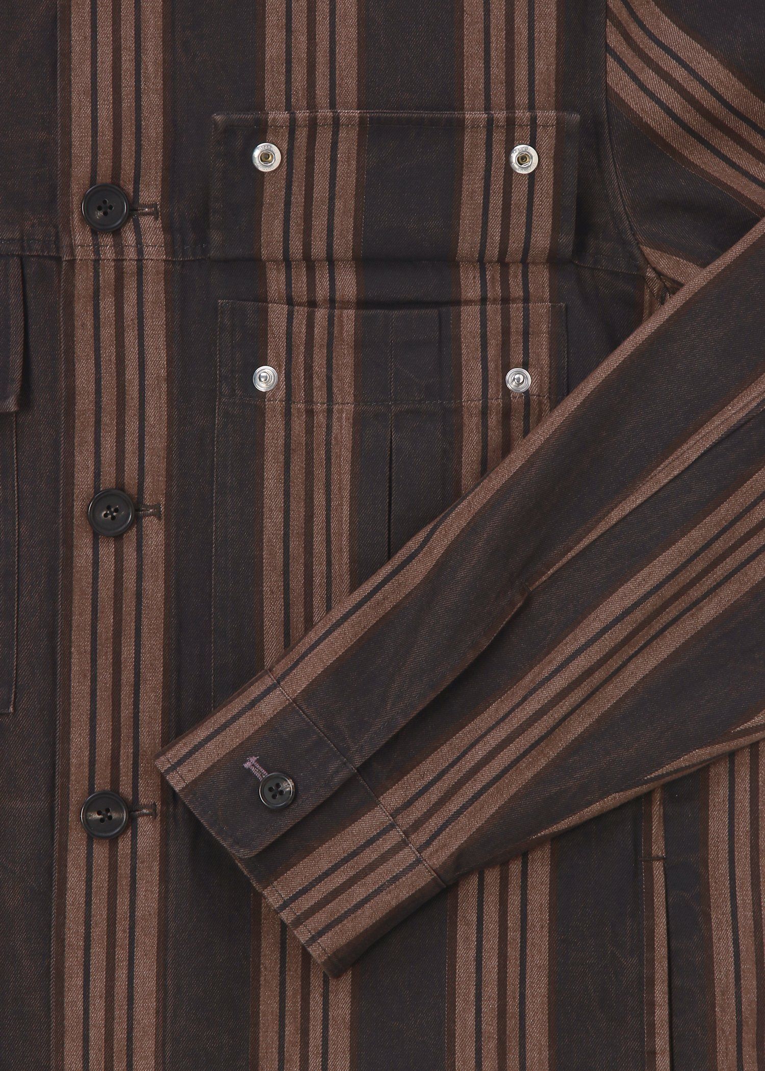 ボールドミックスストライプ シャツブルゾン