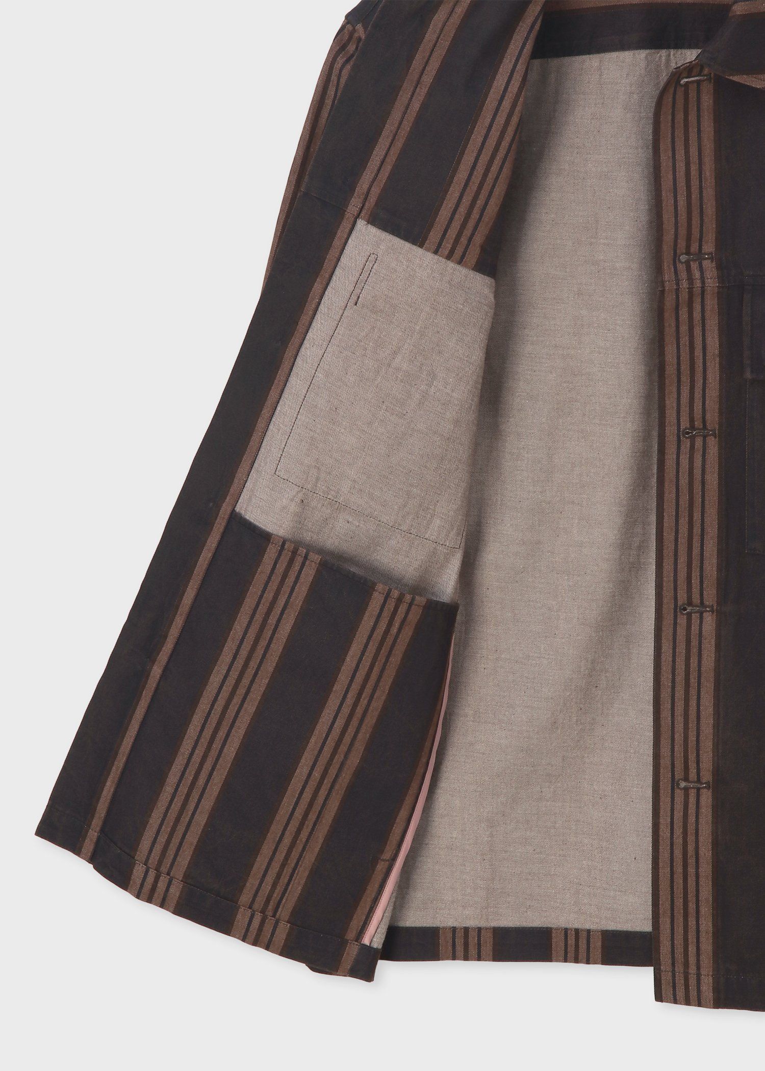 ボールドミックスストライプ シャツブルゾン