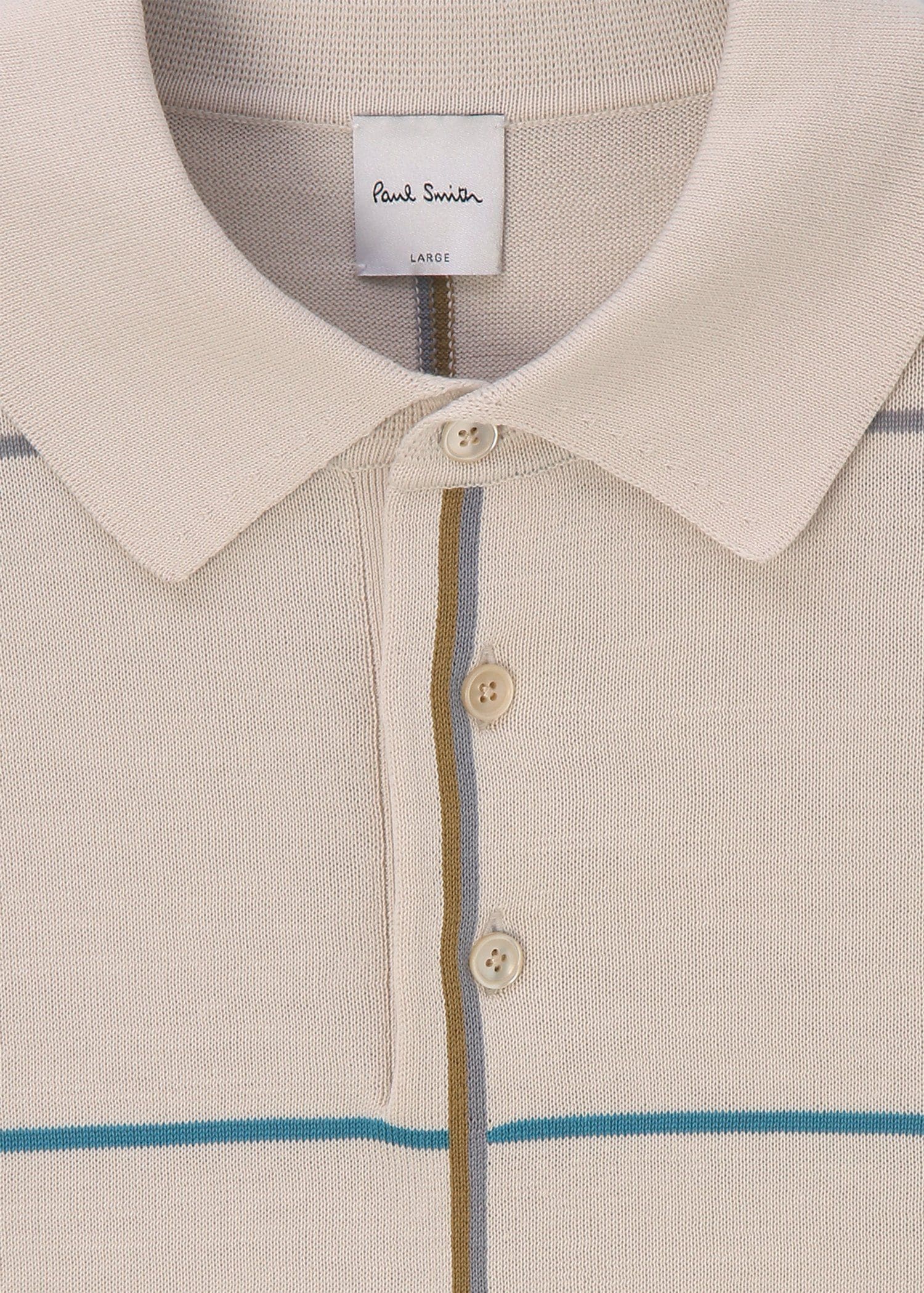 マルチカラーチェック 半袖ニットポロ