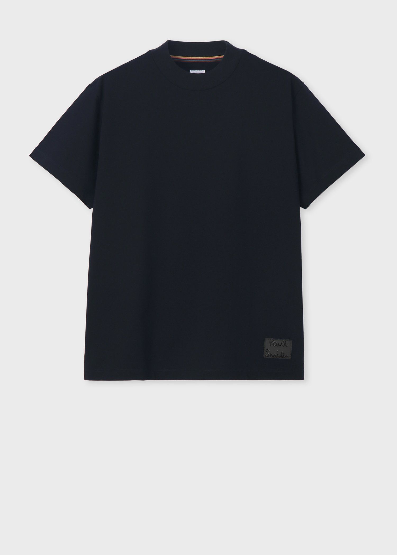 "Cropped Logo" モックネック 半袖Tシャツ