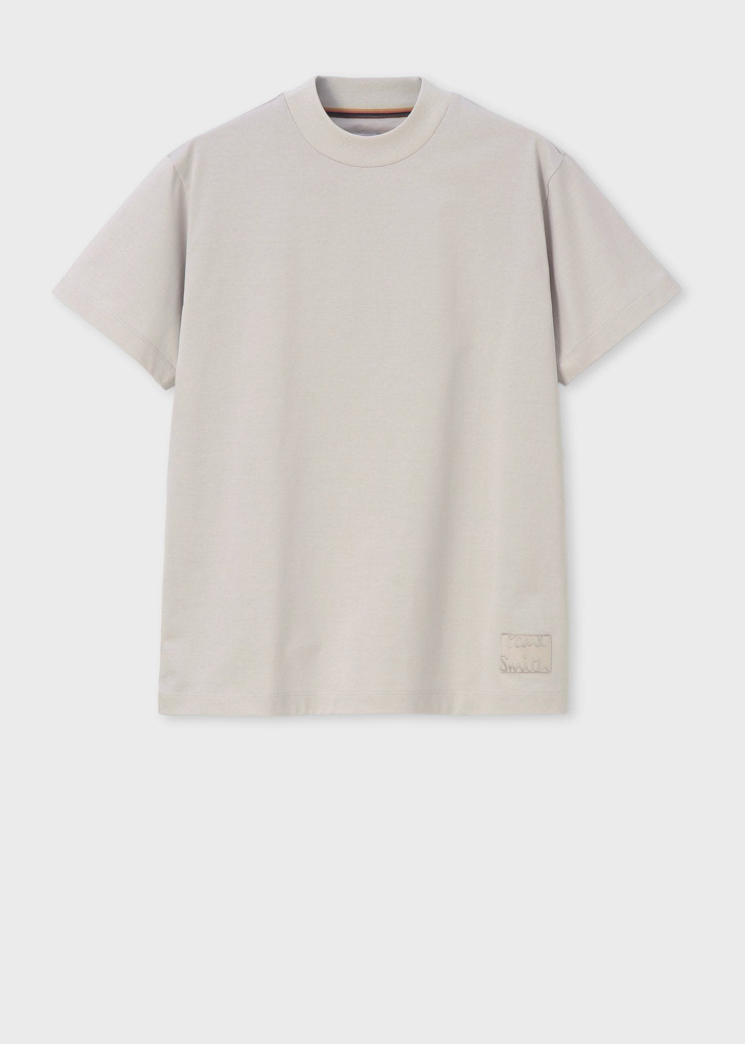 "Cropped Logo" モックネック 半袖Tシャツ