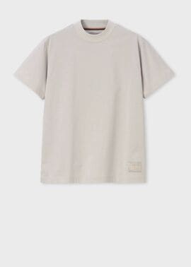 "Cropped Logo" モックネック 半袖Tシャツ