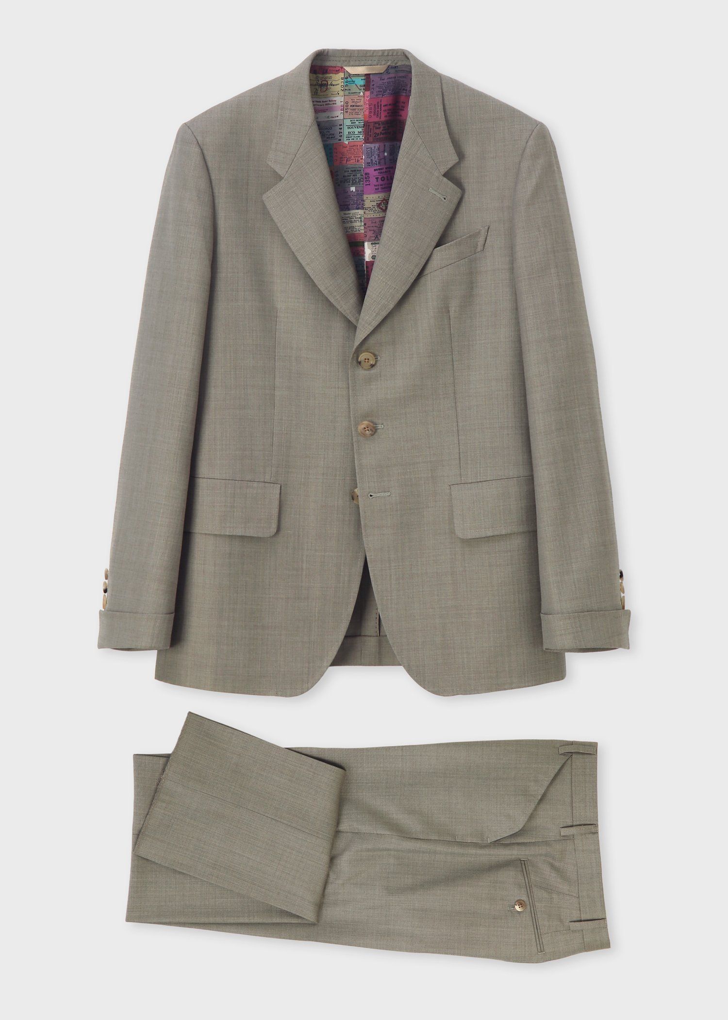 ウールシャークスキン ターンアップカフ スーツ