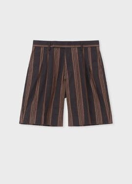 ボールドミックスストライプ 2タックショーツ