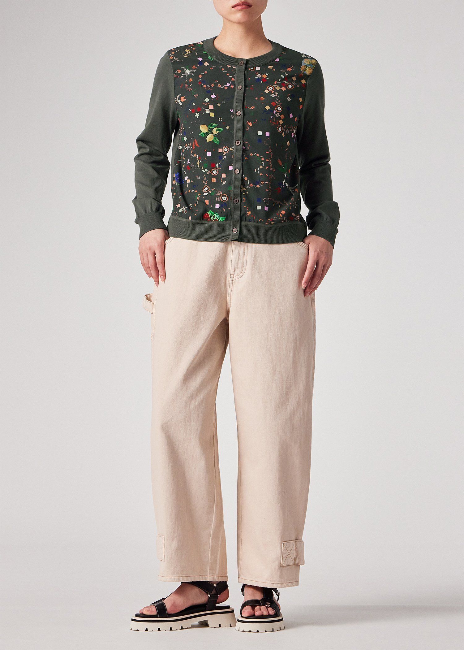 ウィメンズ "Keepsake" プリントコンビ カーディガン