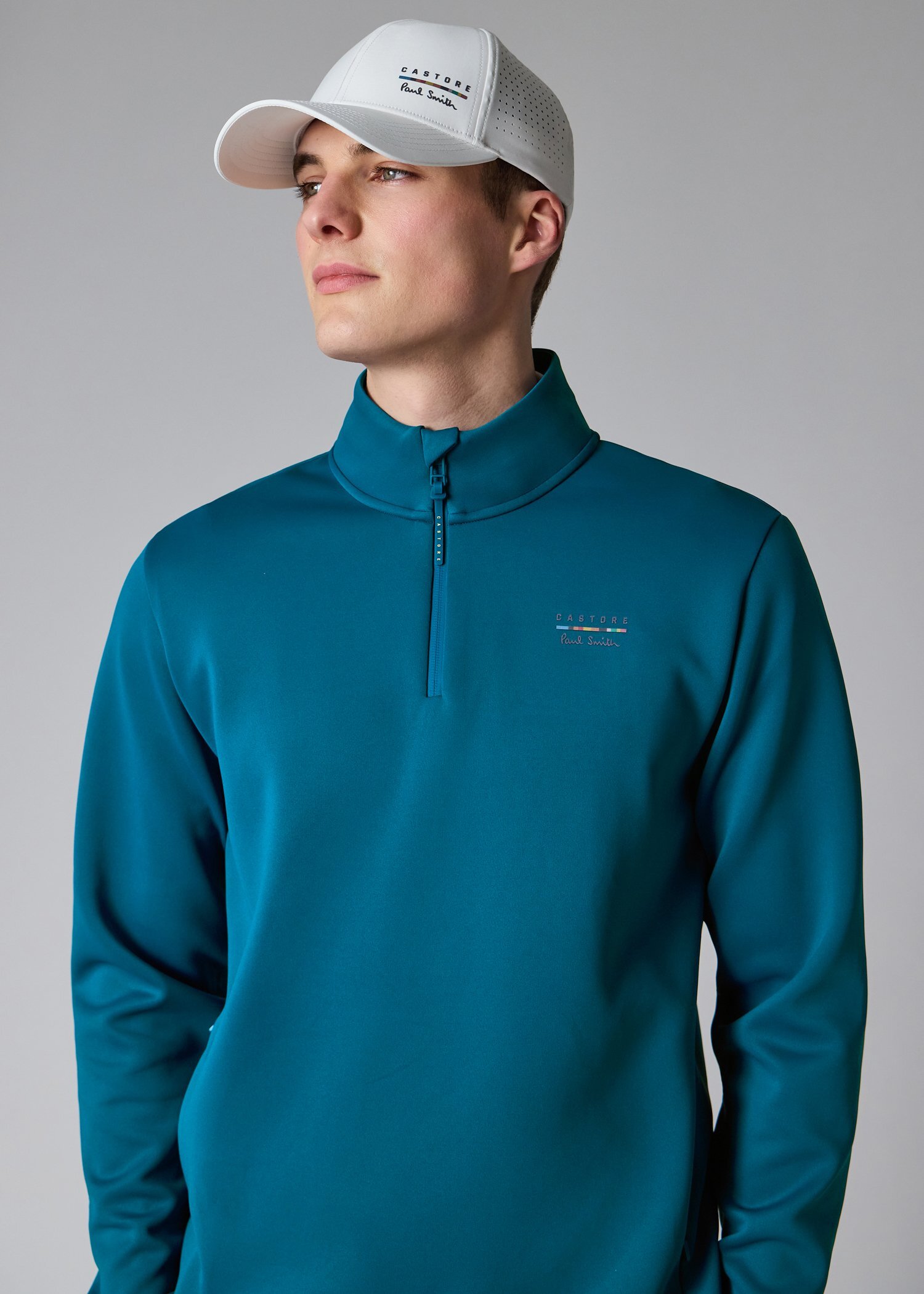 Paul Smith ＋ Castore テクニカル クオータージップ カットソー