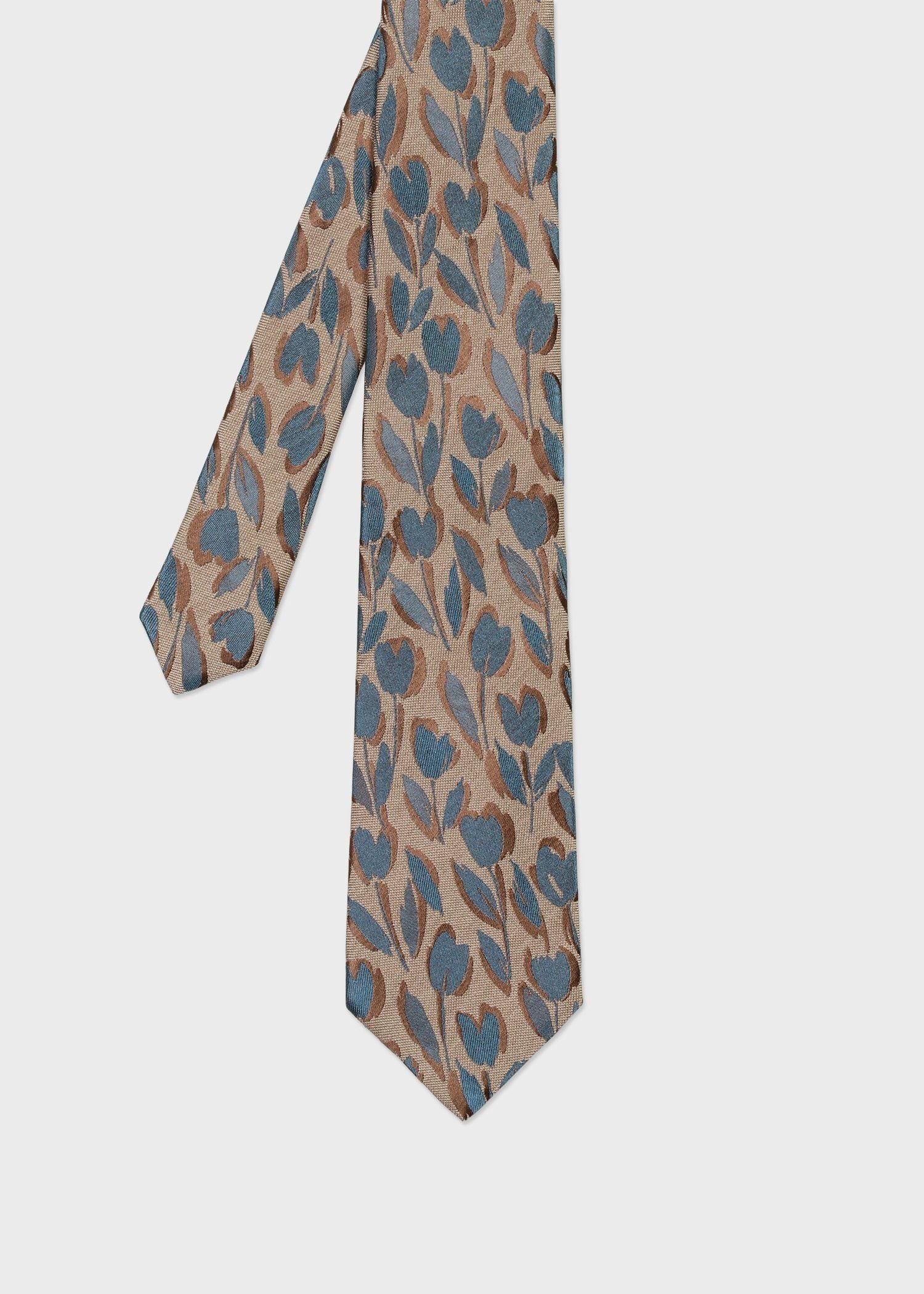 ボタニカル ジャカード タイ