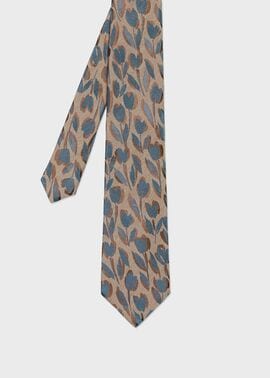 ボタニカル ジャカード タイ