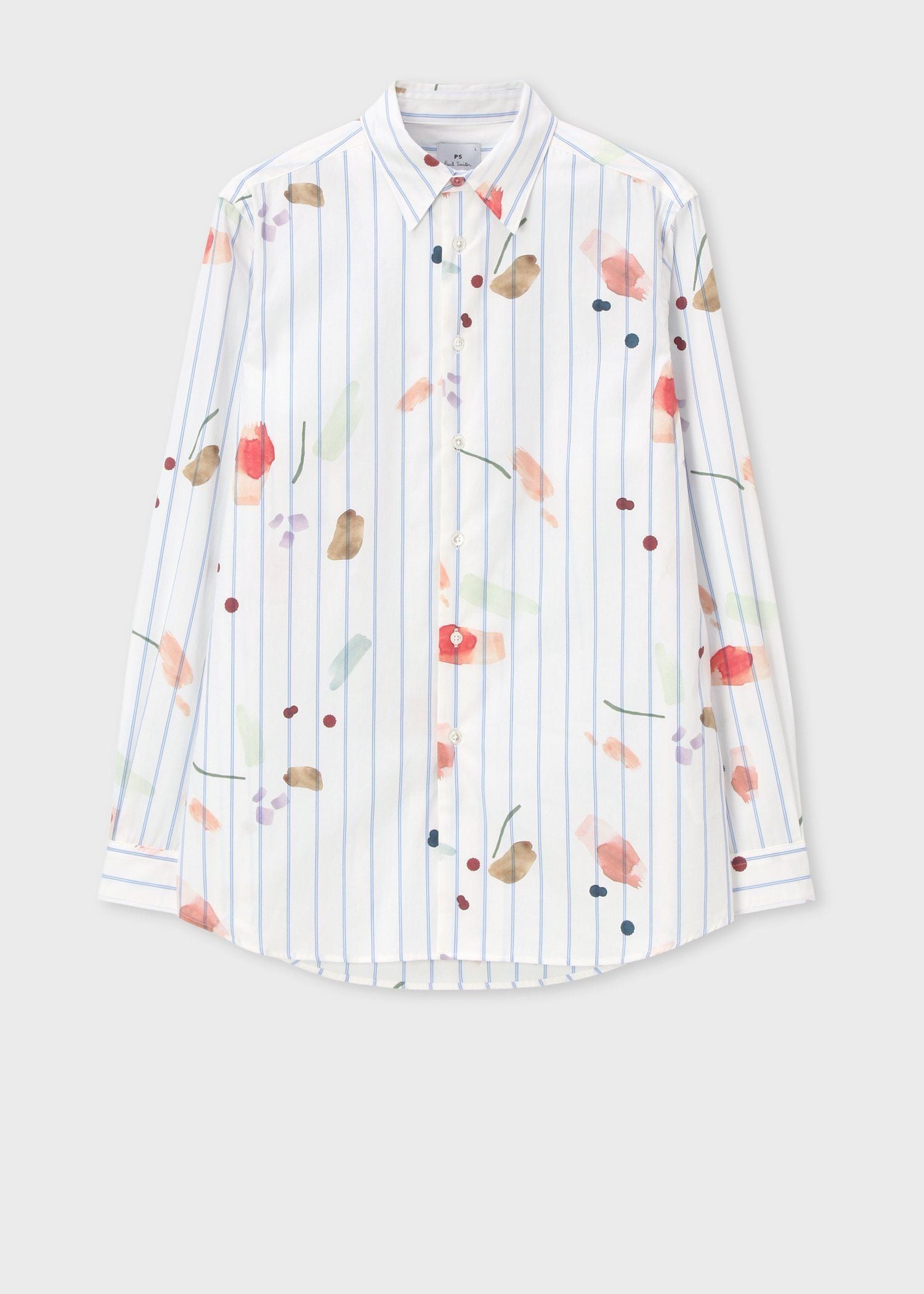 "Watercolor Paint Floral" カジュアルシャツ
