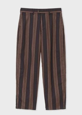 ボールドミックスストライプ ワイドトラウザーズ