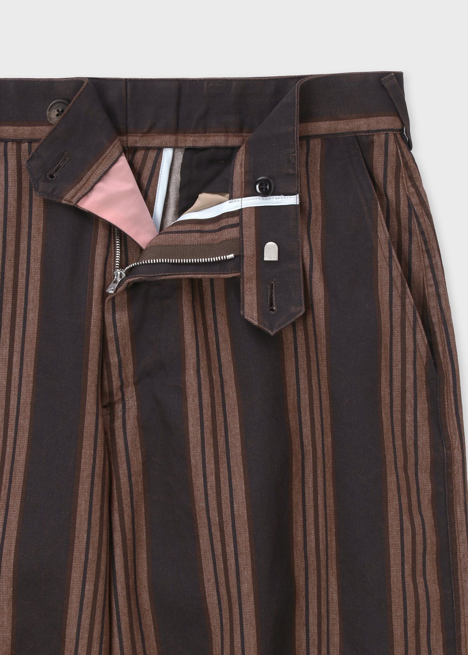 ボールドミックスストライプ ワイドトラウザーズ