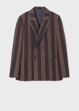 ボールドミックスストライプ ダブルブレストジャケット