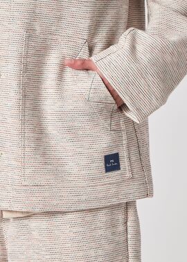 Paul Smith ショールカラー カバーオール セットアップ ミックスカラーテクスチャー カバーオール ｜ポール・スミス