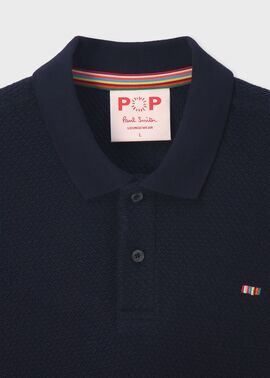 ジャカードメッシュ ポロシャツ（ネイビー） ｜ポール・スミス