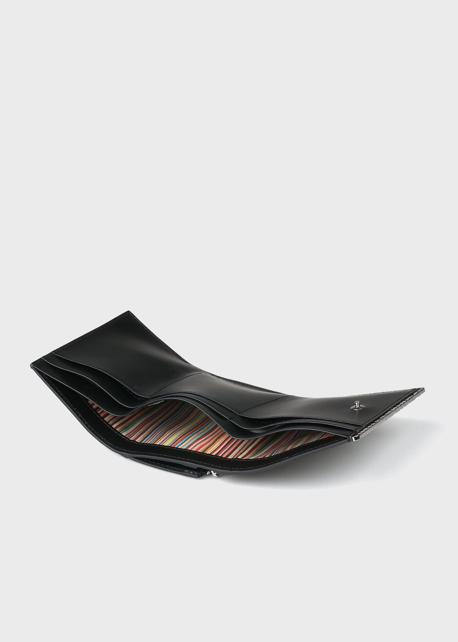 メタルシャドーストライプ3つ折り財布