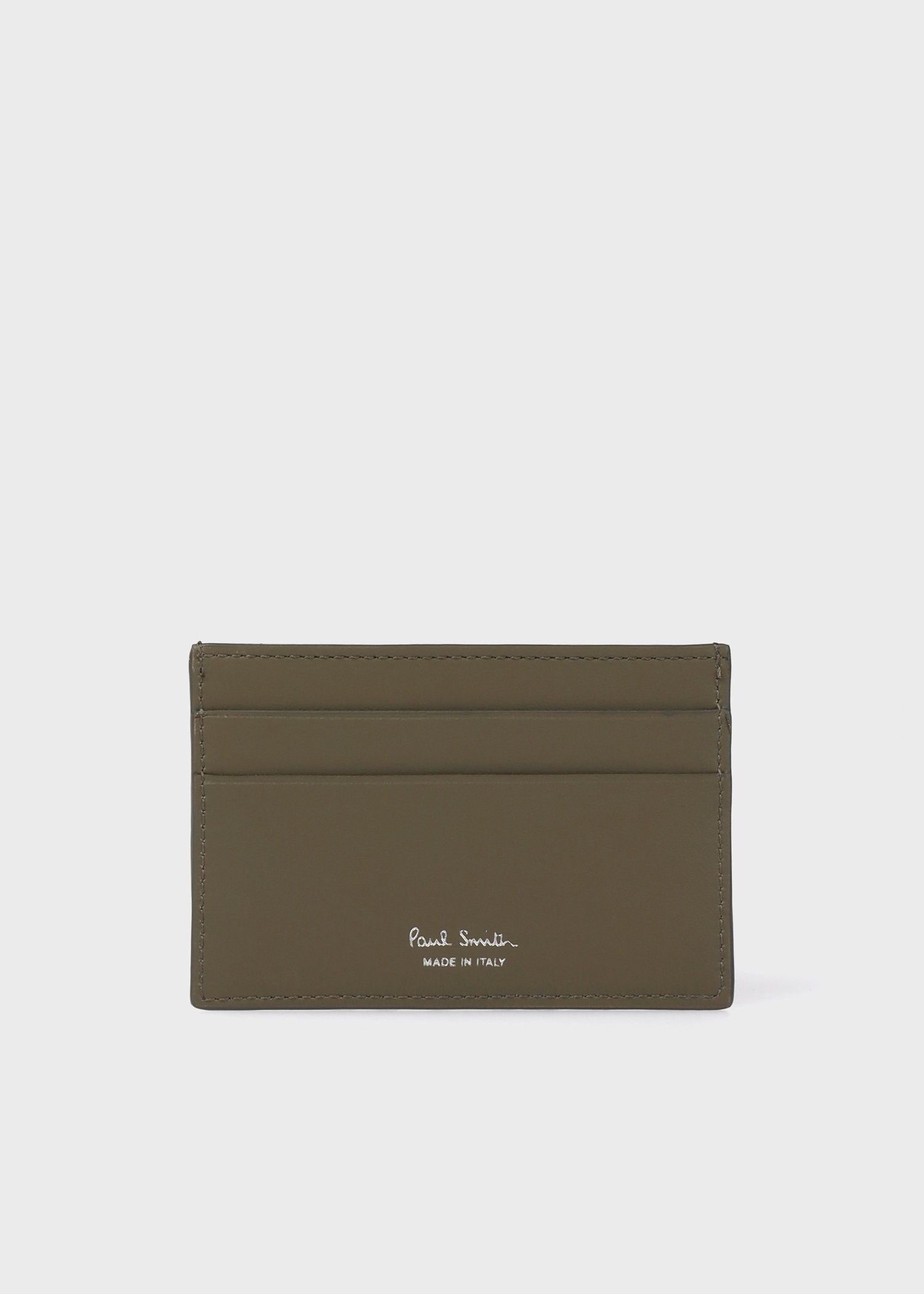 "Green Chevron Leather" パスケース