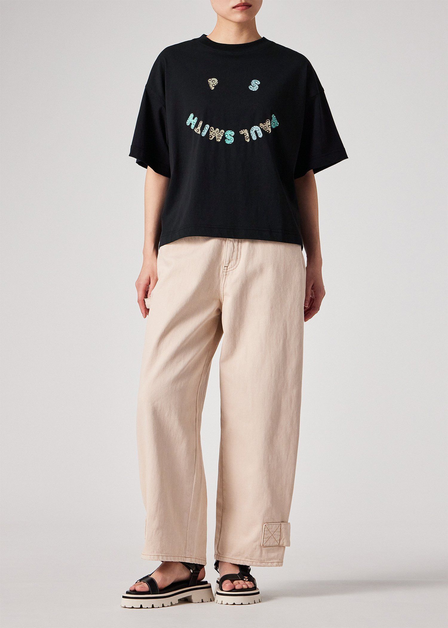ウィメンズ "PS Happy" アニマルロゴ 半袖Tシャツ