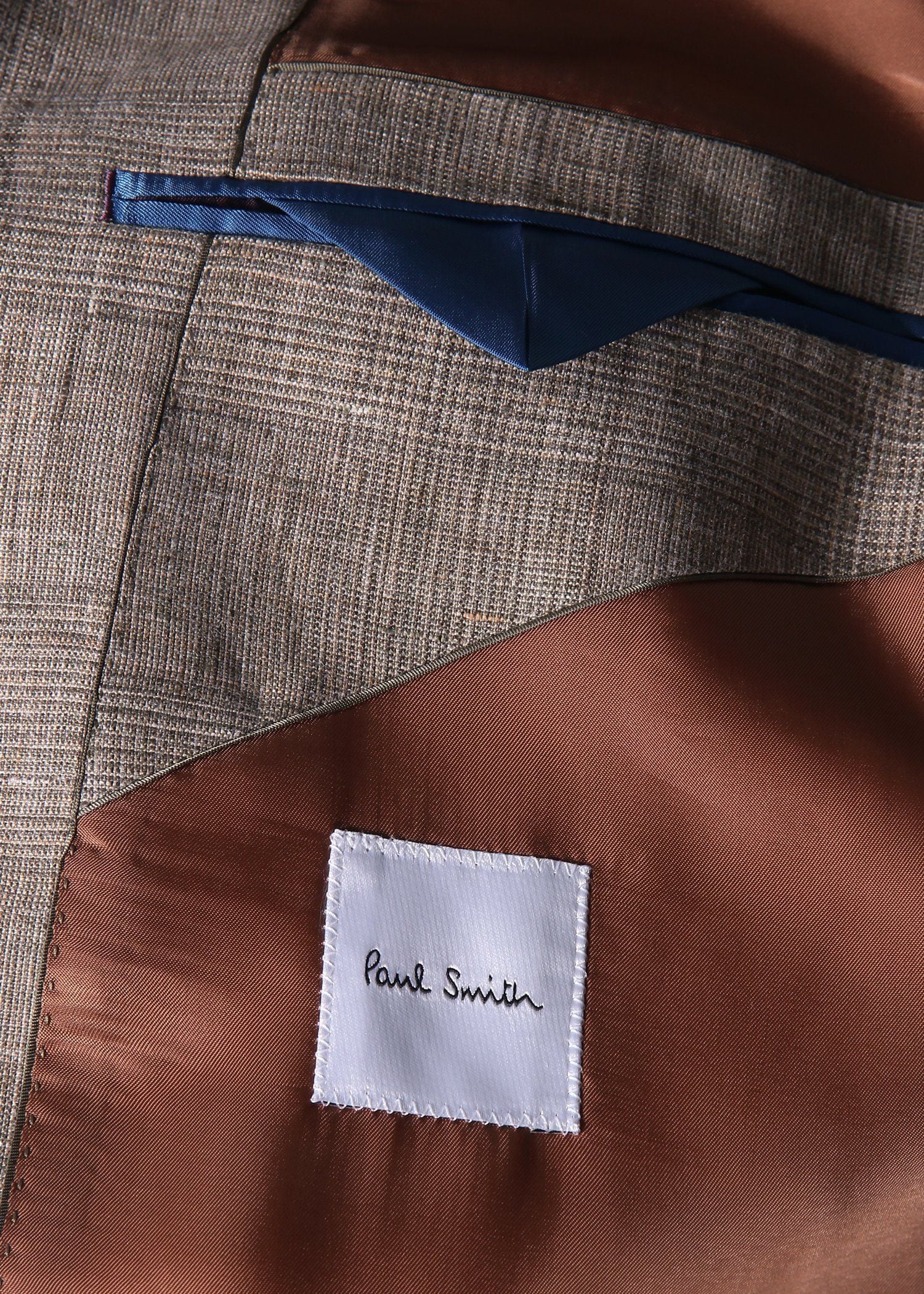 リネンチェック ターンアップカフ 3Bジャケット