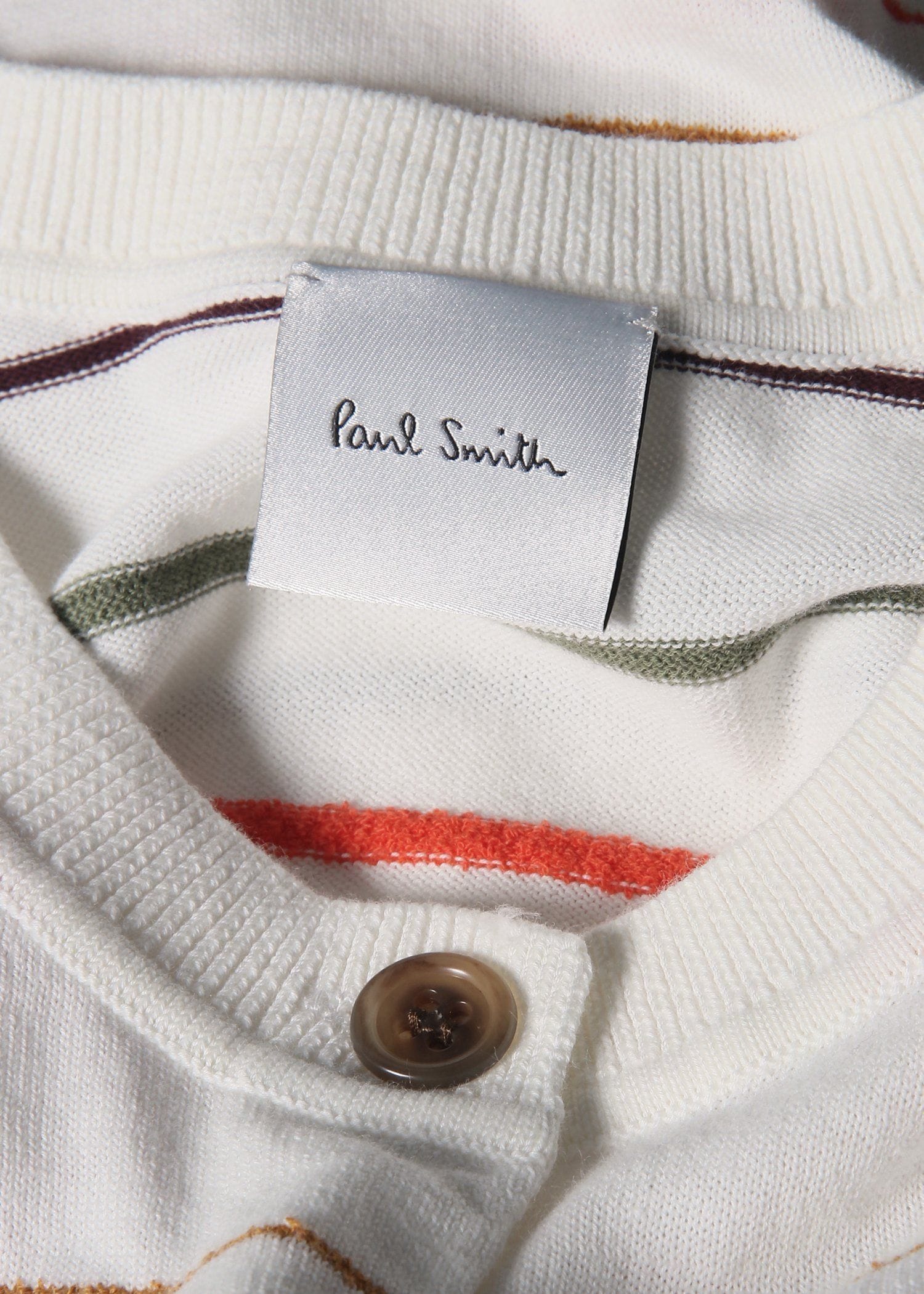 ウィメンズ マルチカラーライン カーディガン（オフホワイト