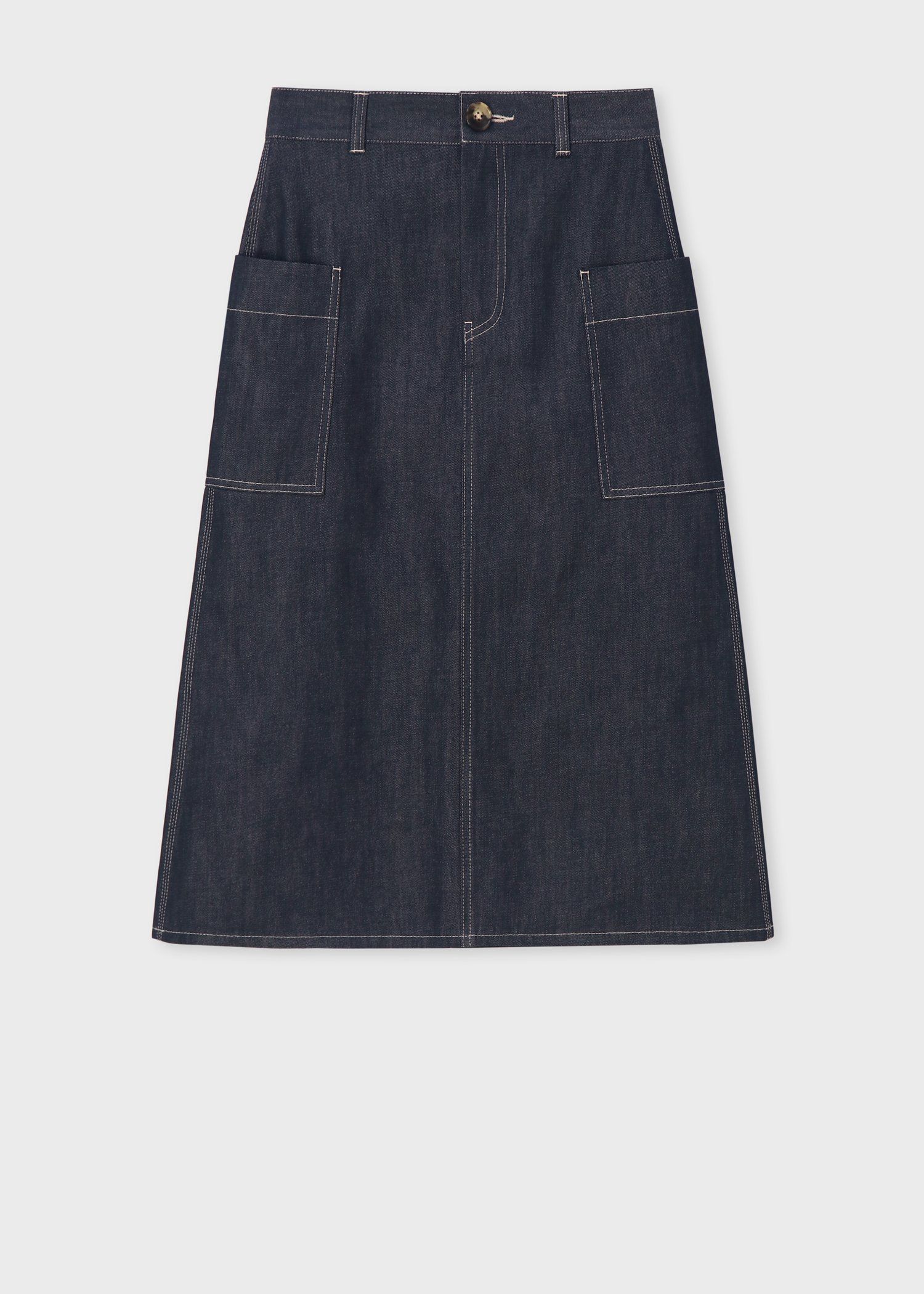 ウィメンズ コントラストステッチ デニムスカート