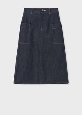 ウィメンズ コントラストステッチ デニムスカート