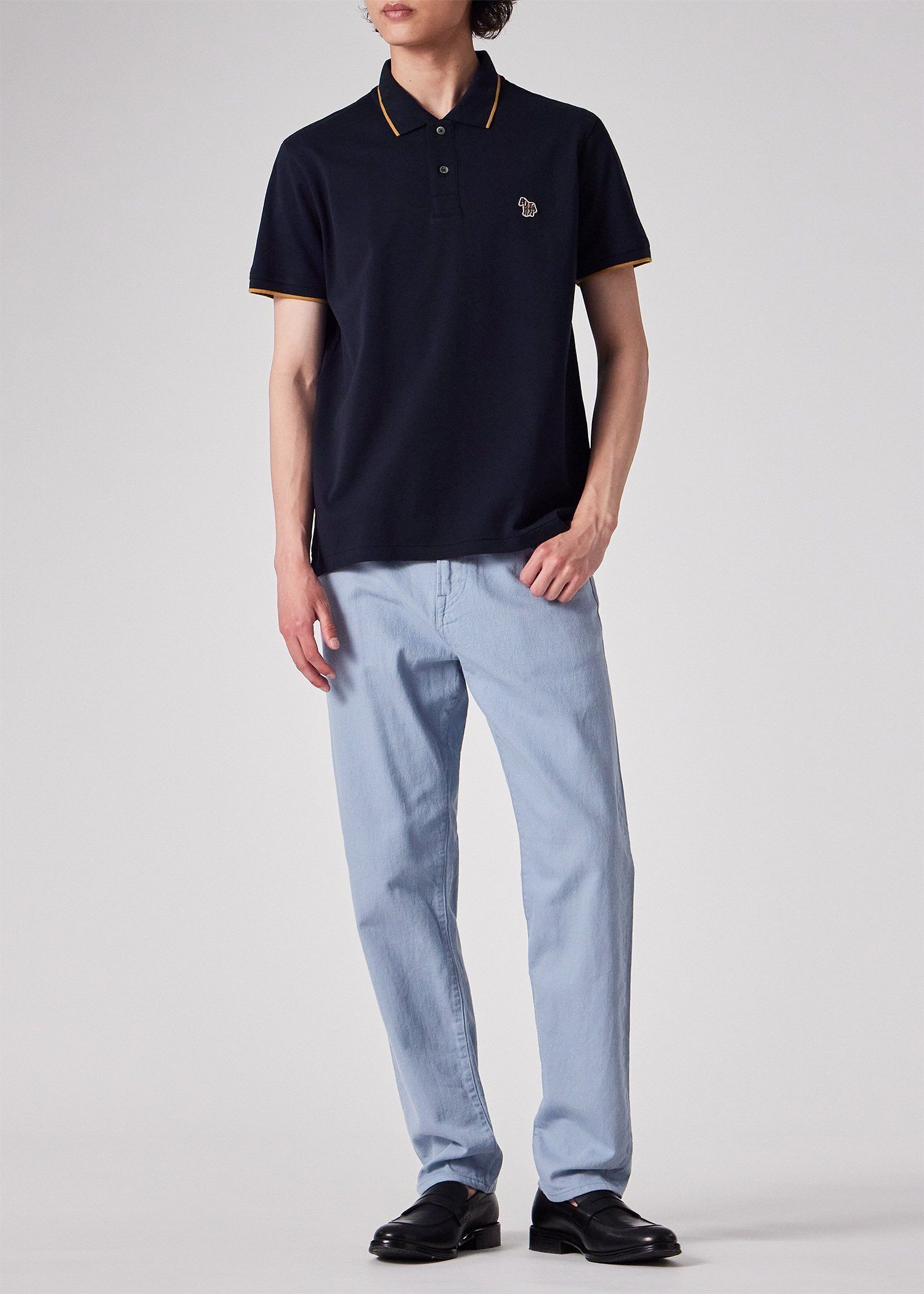 “Sports Stripe Zebra” ライン ポロシャツ