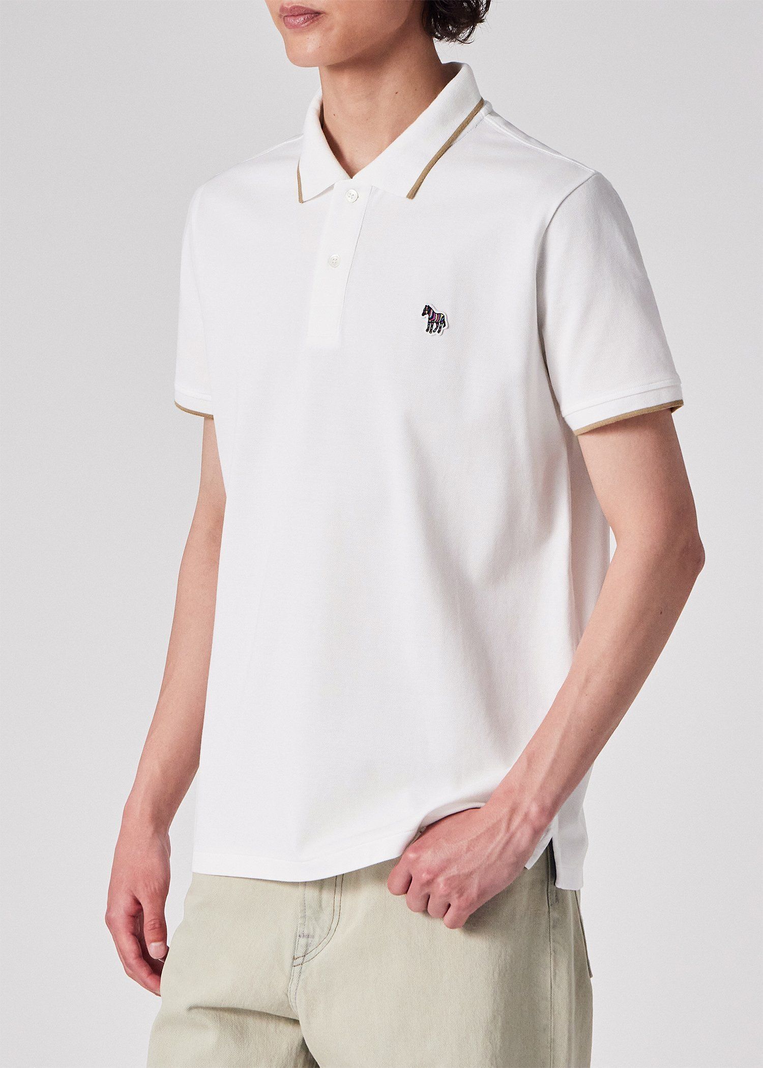 “Sports Stripe Zebra” ライン ポロシャツ