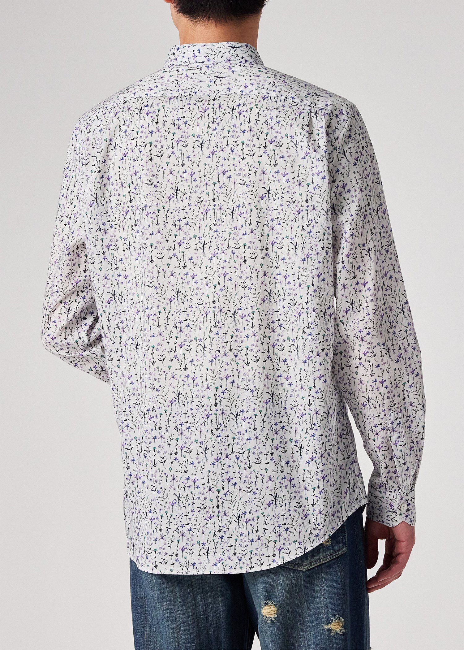 "Water Colour Floral" カジュアルシャツ