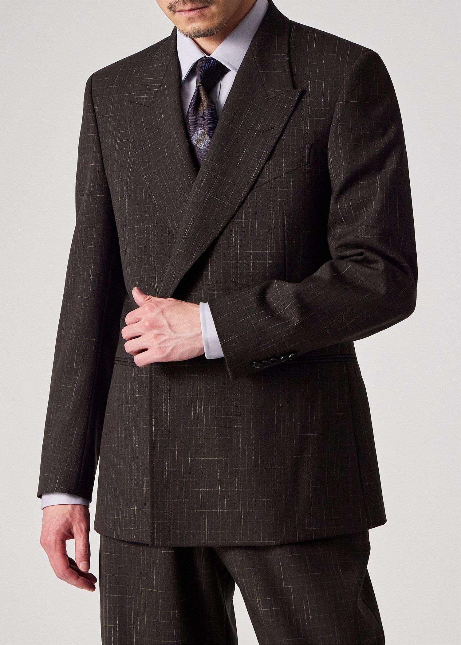 ブロークンチェック ダブルブレスト4Bジャケット