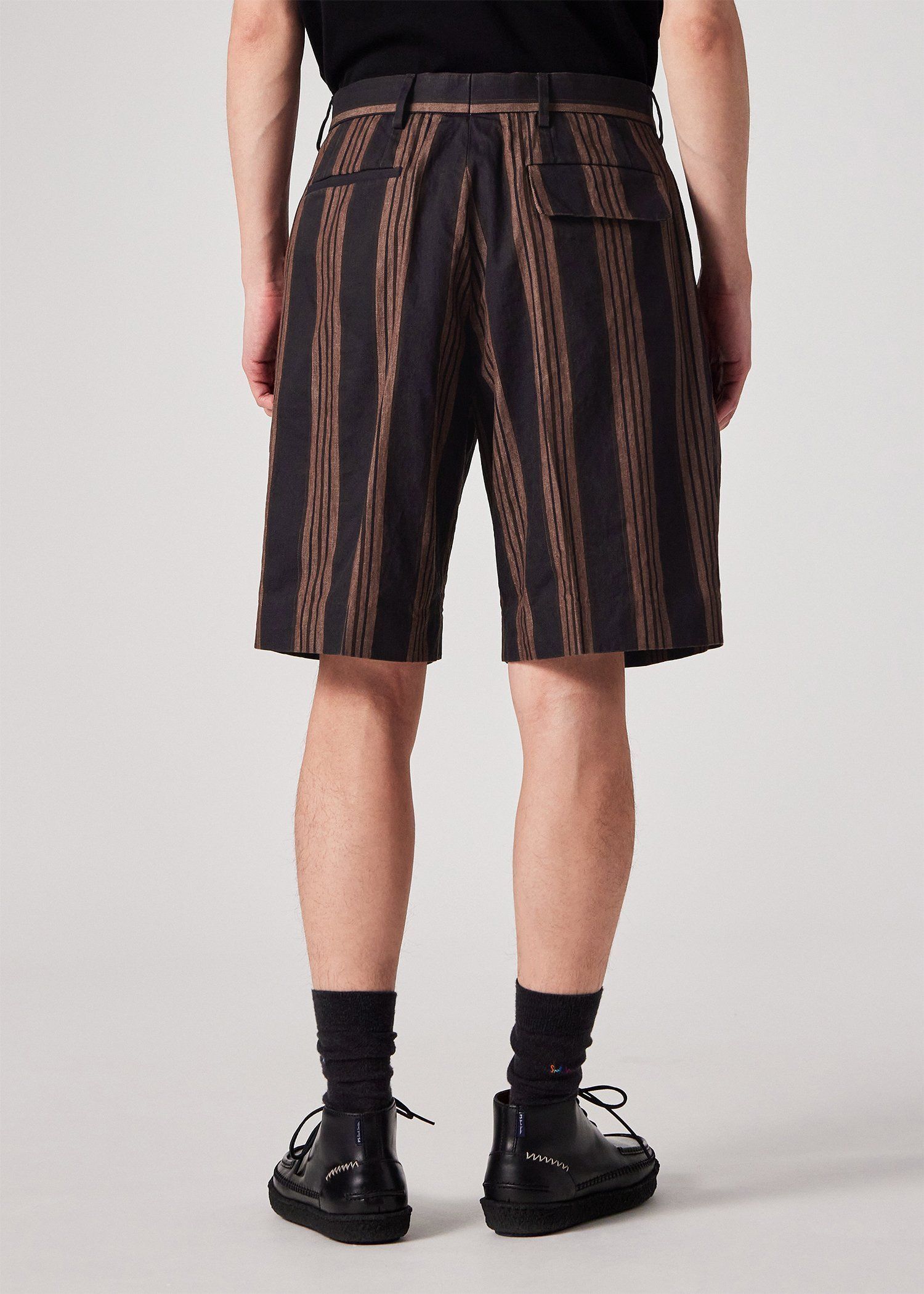 ボールドミックスストライプ 2タックショーツ