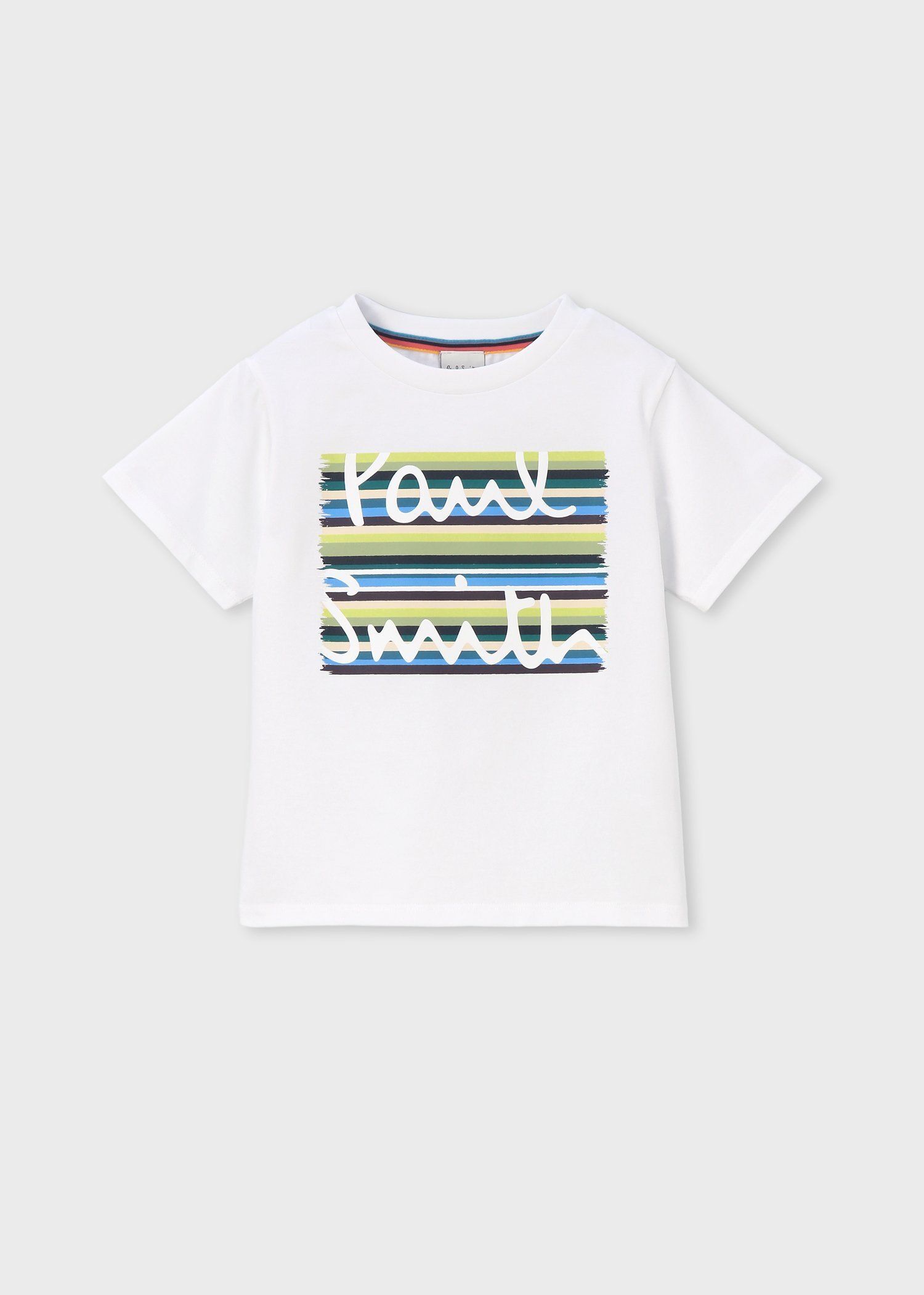 ボーイズ ストライプロゴ Tシャツ