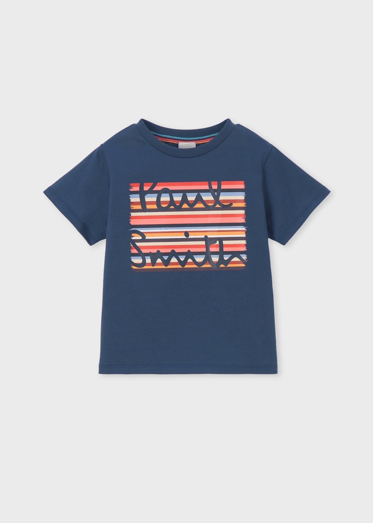 ボーイズ ストライプロゴ Tシャツ