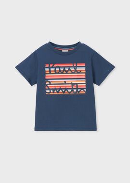 ボーイズ ストライプロゴ Tシャツ
