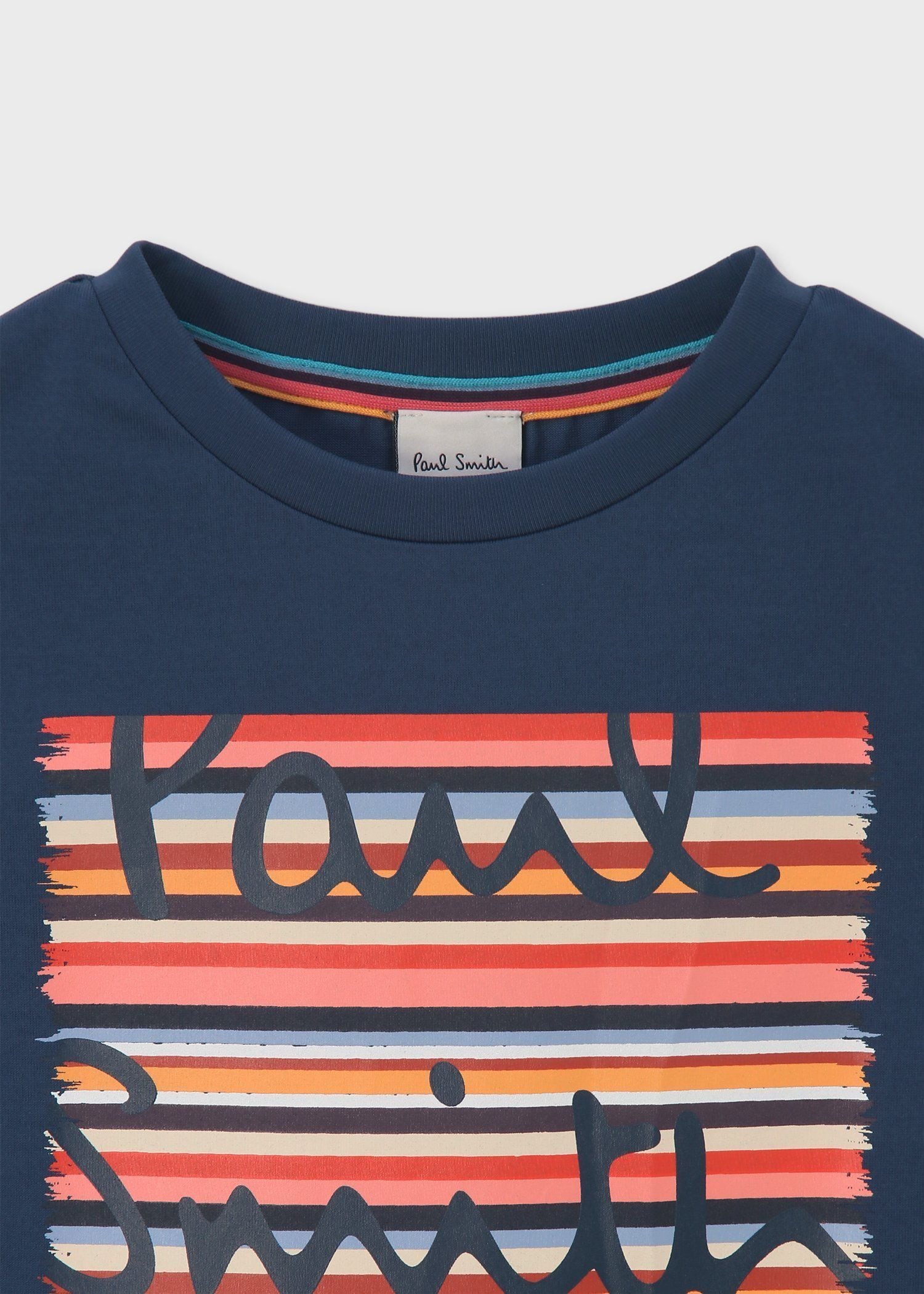 ボーイズ ストライプロゴ Tシャツ