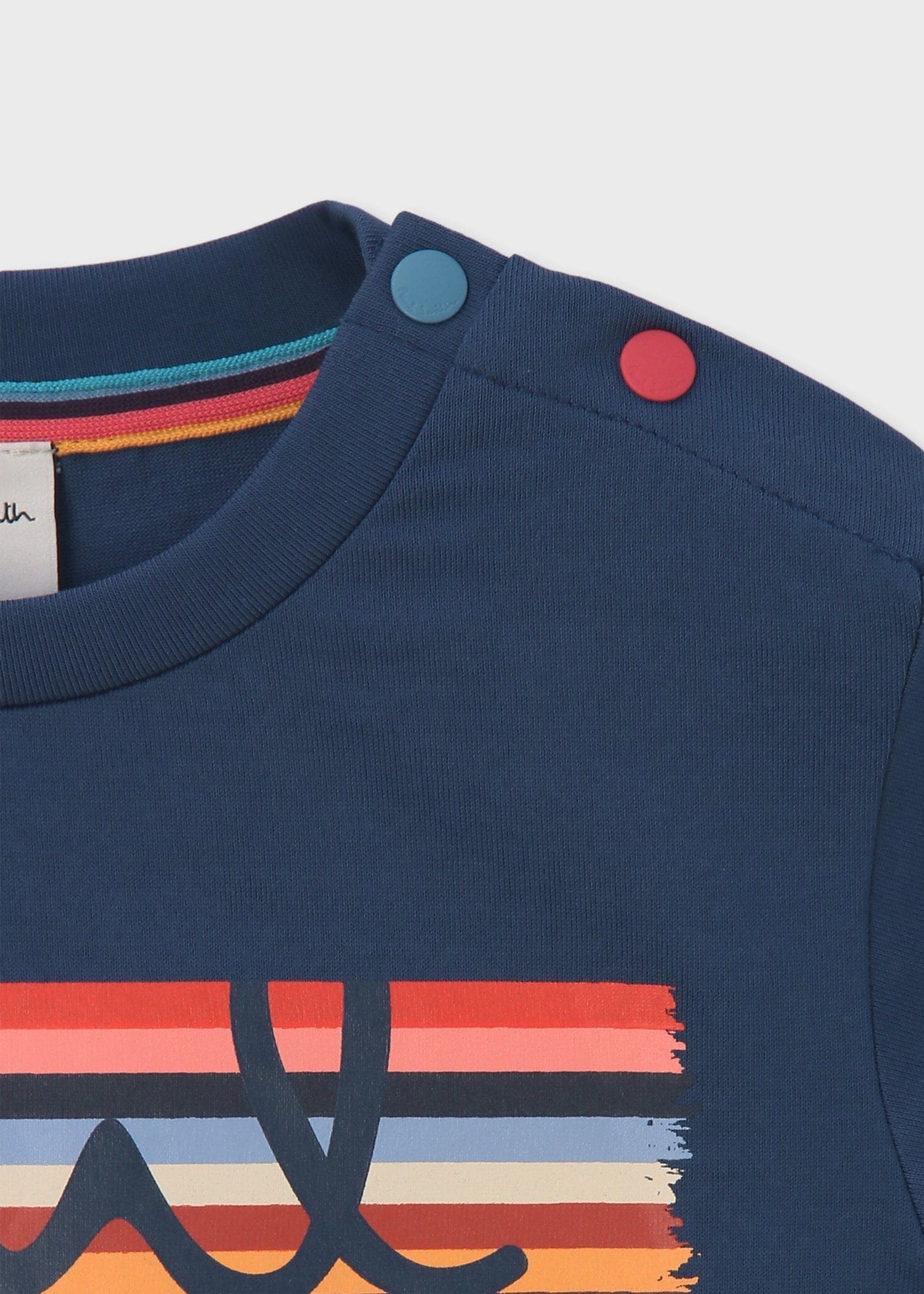 ボーイズ ストライプロゴ Tシャツ