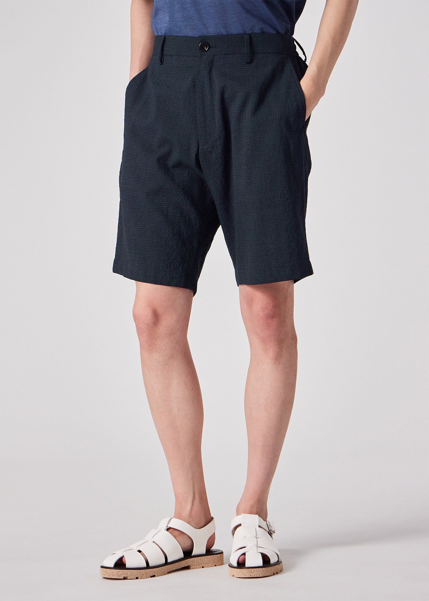 ウールシアサッカー ショーツ