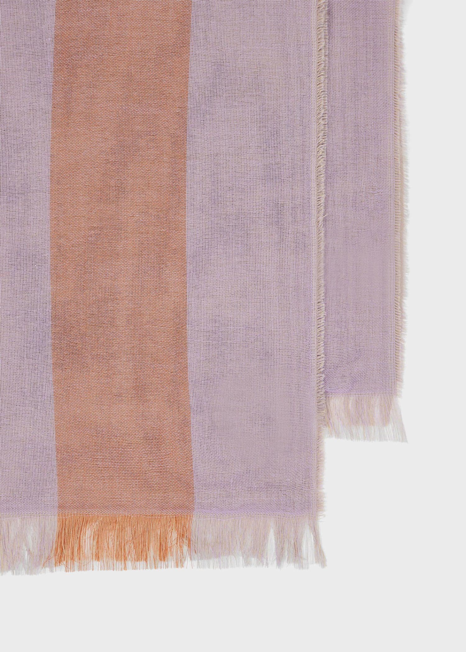 ウィメンズ "Lilac Stripe Cotton Logo" スカーフ
