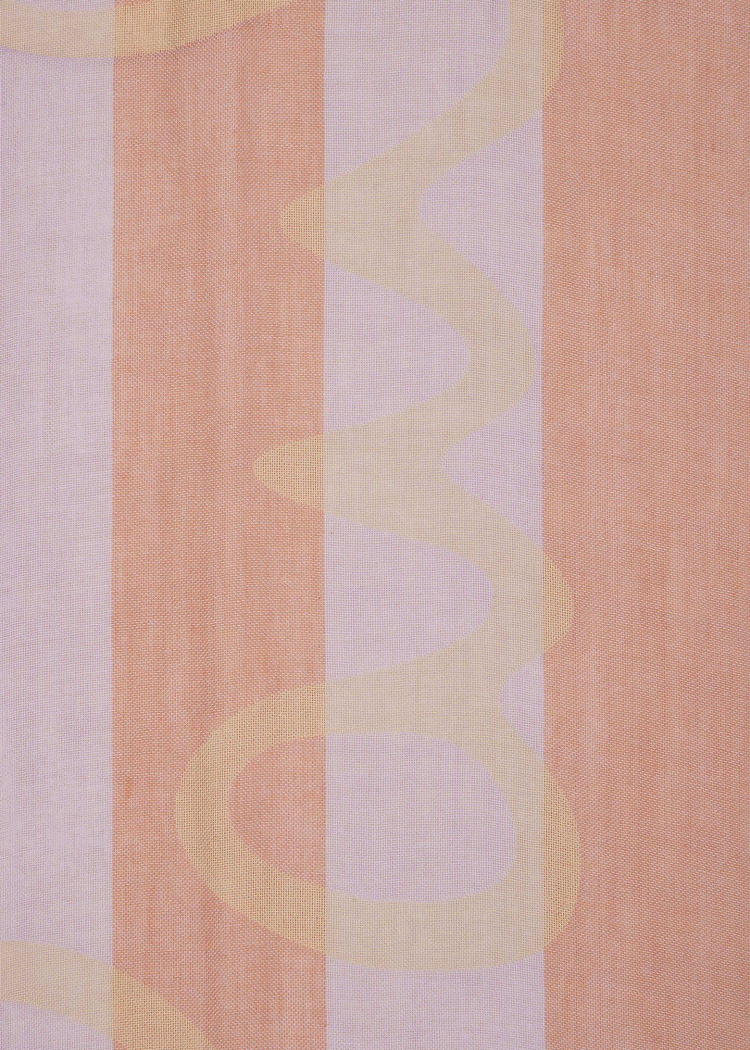 ウィメンズ "Lilac Stripe Cotton Logo" スカーフ