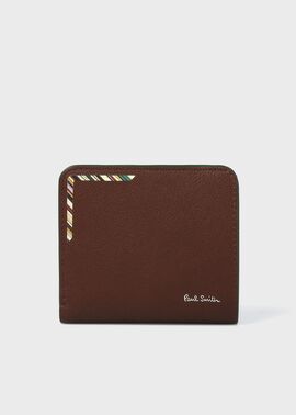 ストライプコーナー 2つ折り財布