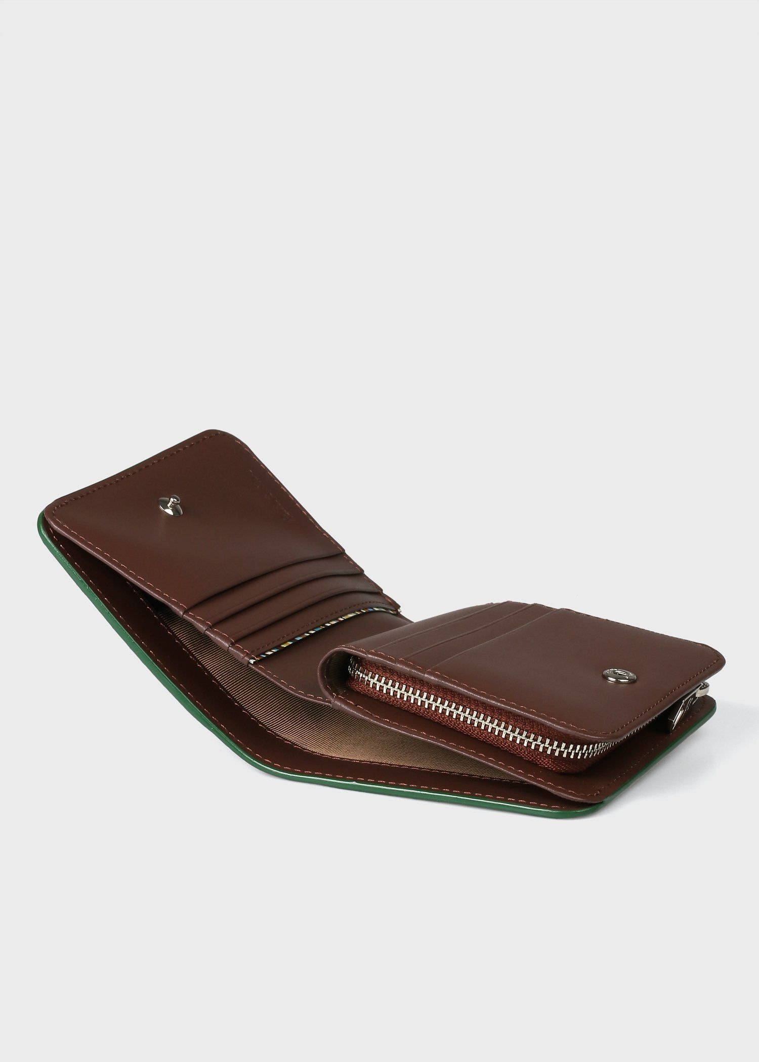 ストライプコーナー 2つ折り財布