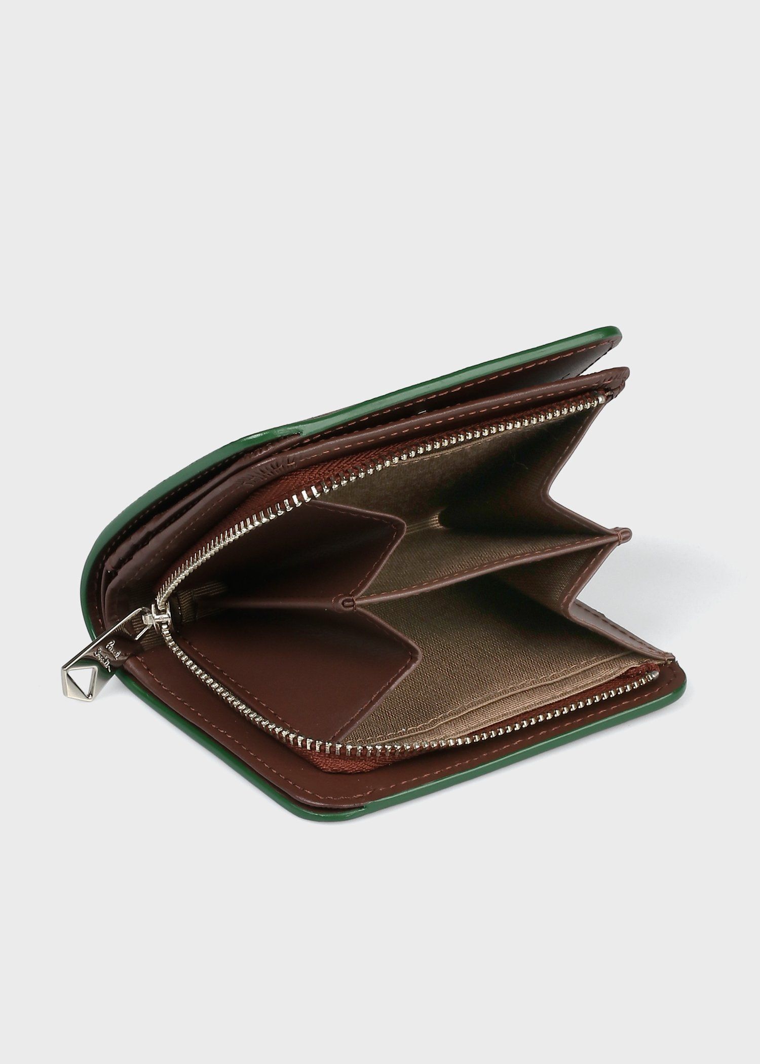 ストライプコーナー 2つ折り財布