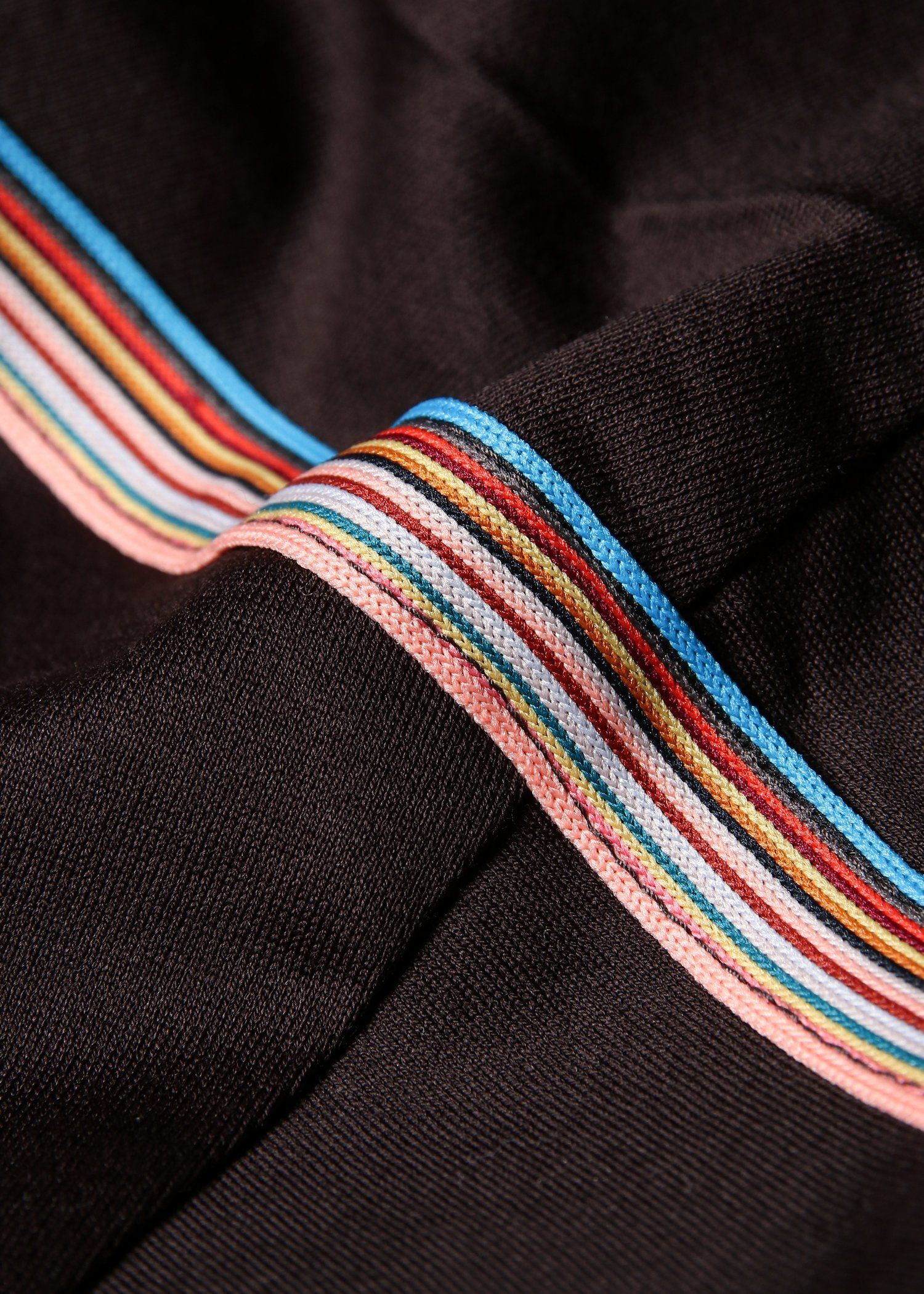 Paul Smith ポールスミス ネイビー シグネチャーストライプテープ シグネチャーストライプテープ 半袖Tシャツ（ダークブラウン