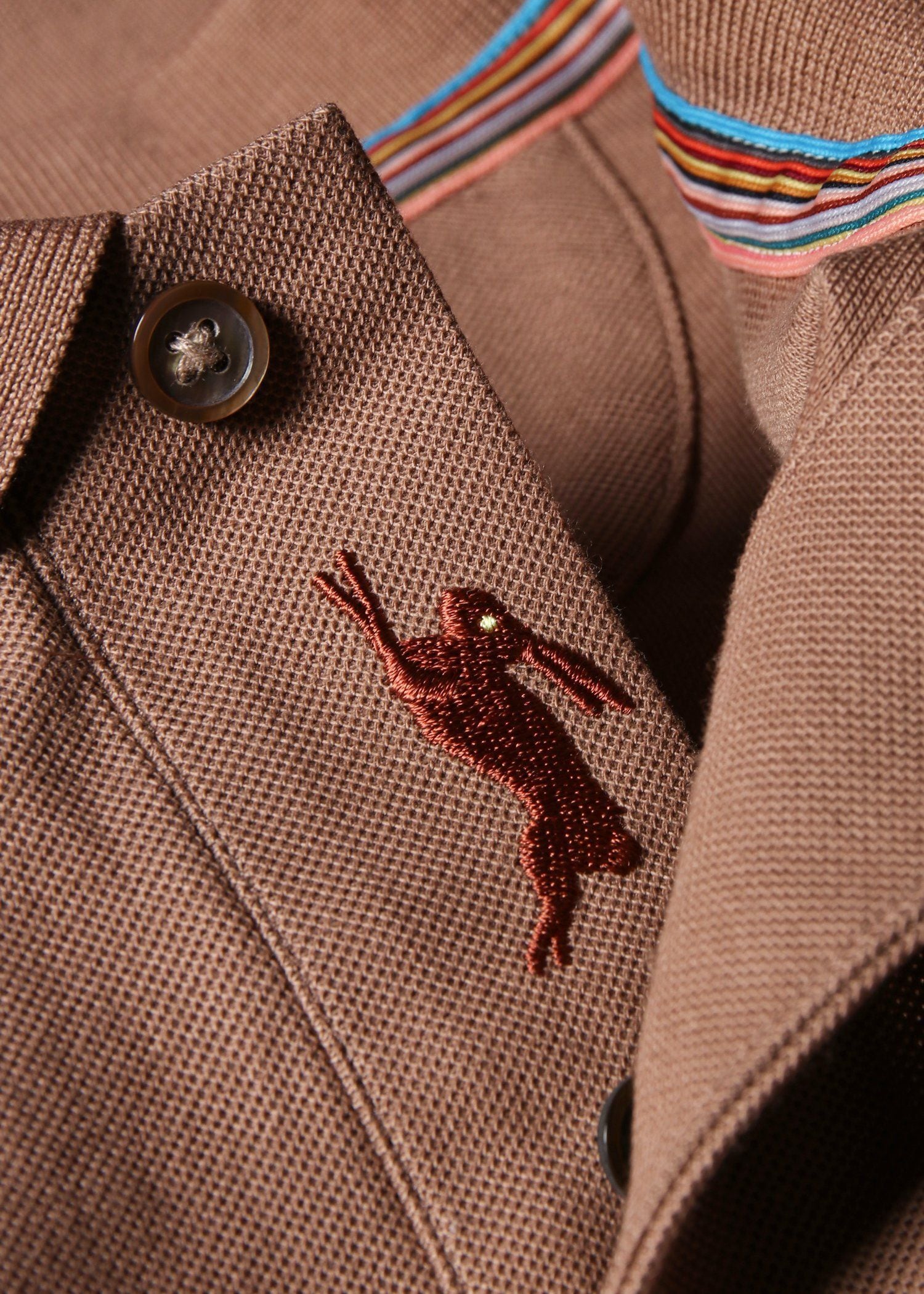 "Hidden Rabbit" エンブロイダリー ポロシャツ