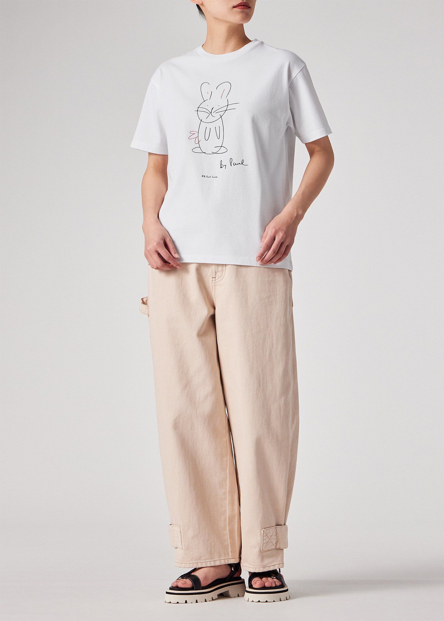 ウィメンズ Drawn by Paul "Rabbit" Tシャツ