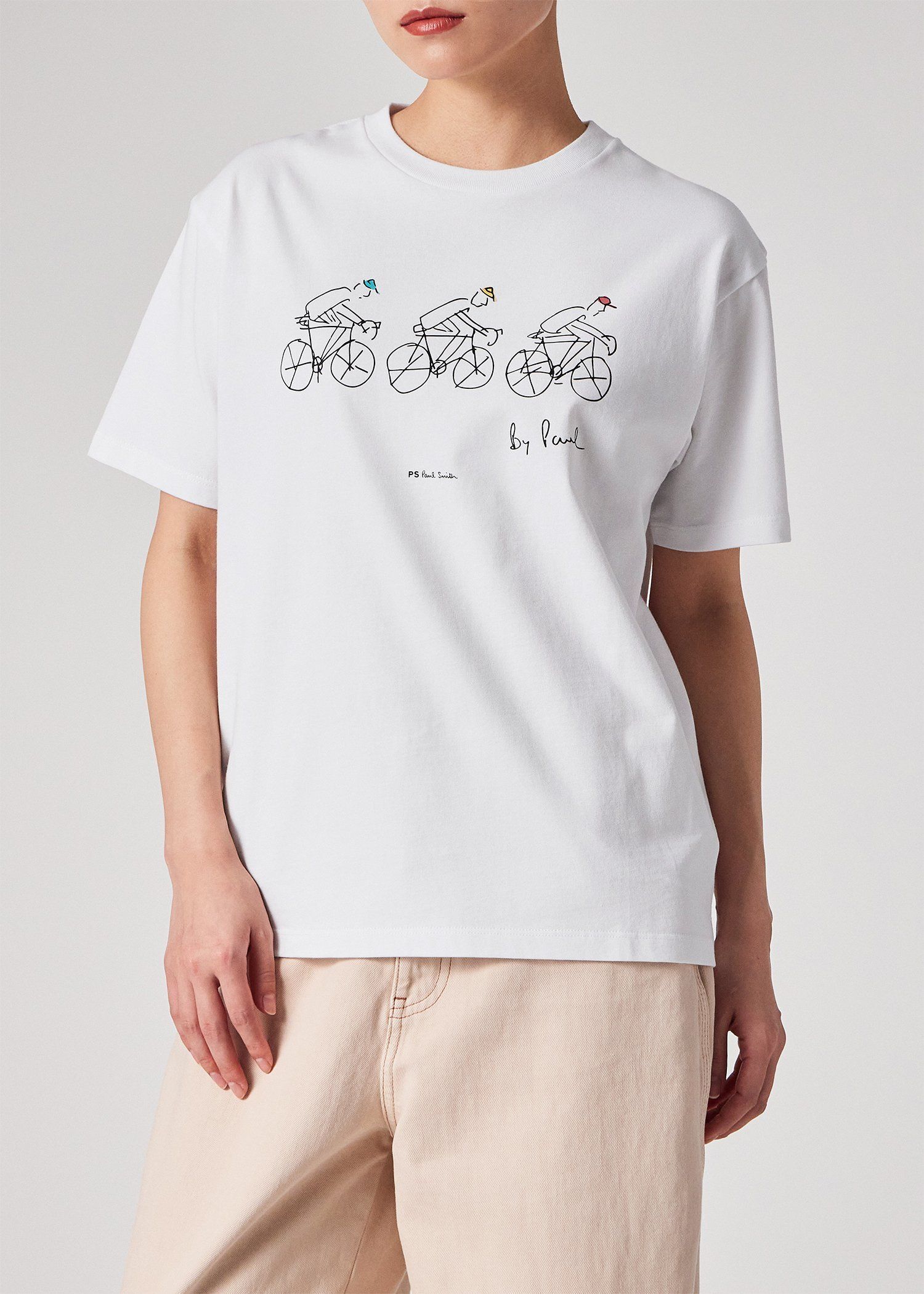 ウィメンズ Drawn by Paul "Cycling" Tシャツ